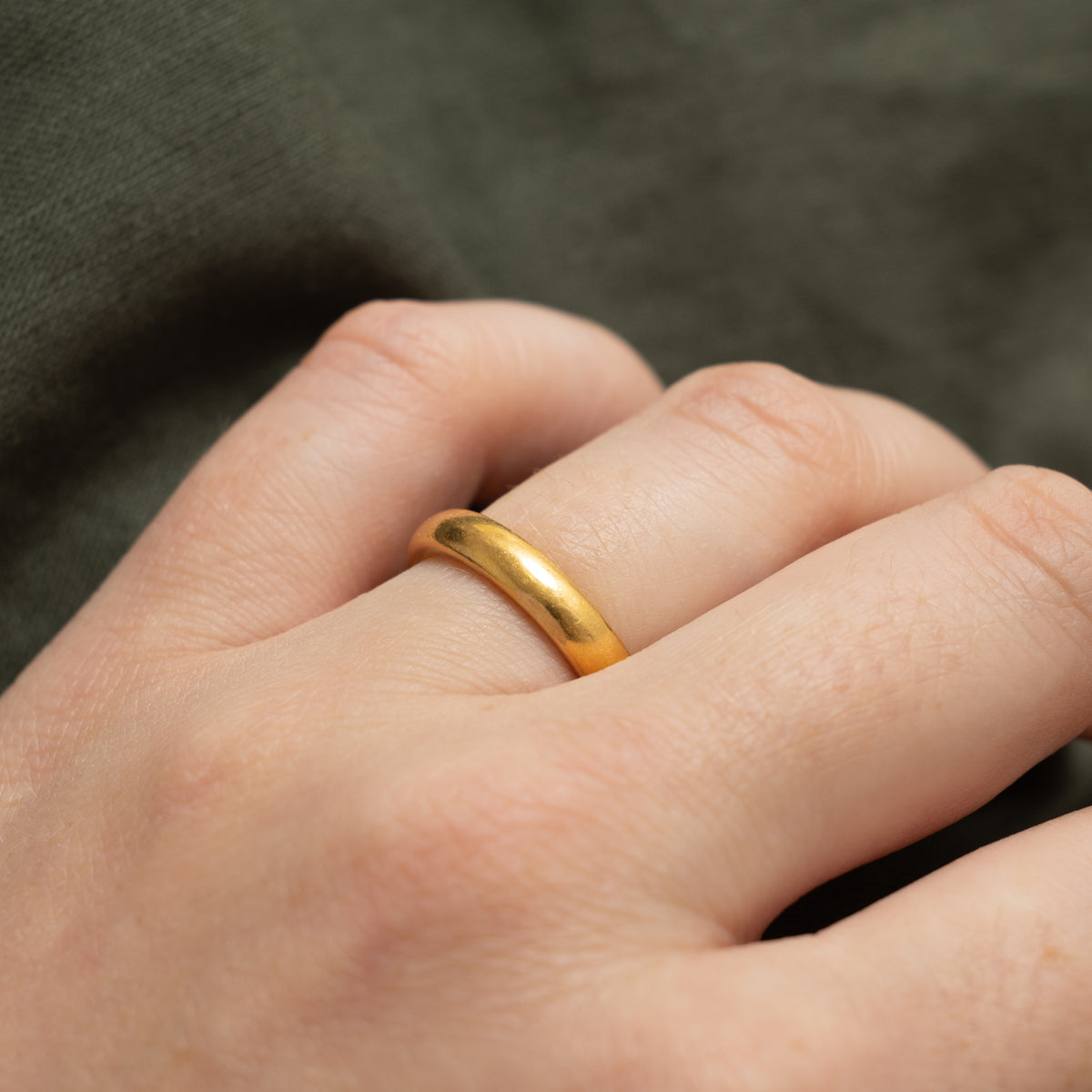 1925 Birmingham 22k Yellow Gold Band | 3.80mm | SZ 6