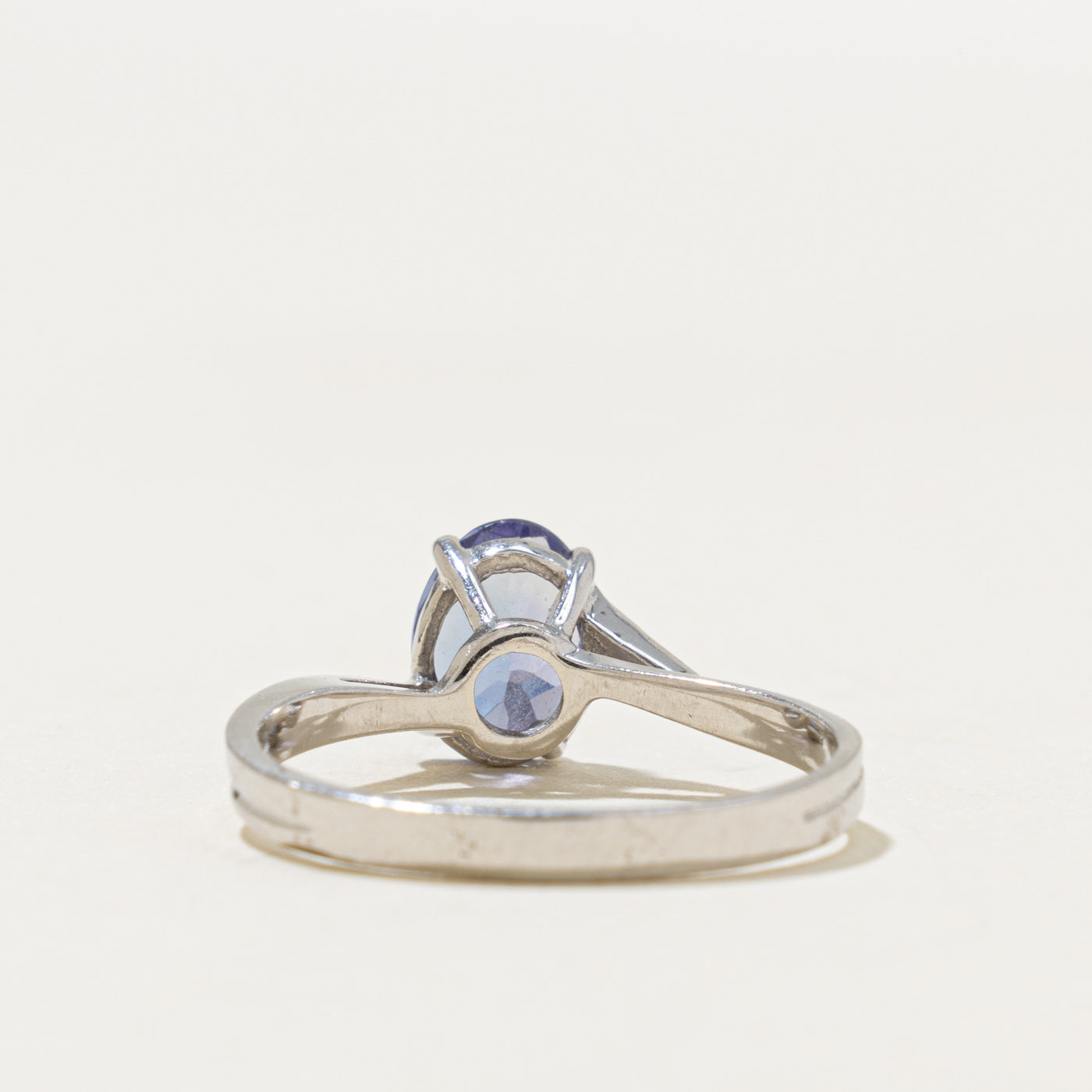 14k Solitaire Oval Cut Tanzanite Bypass Ring | 1.00ct | SZ 7