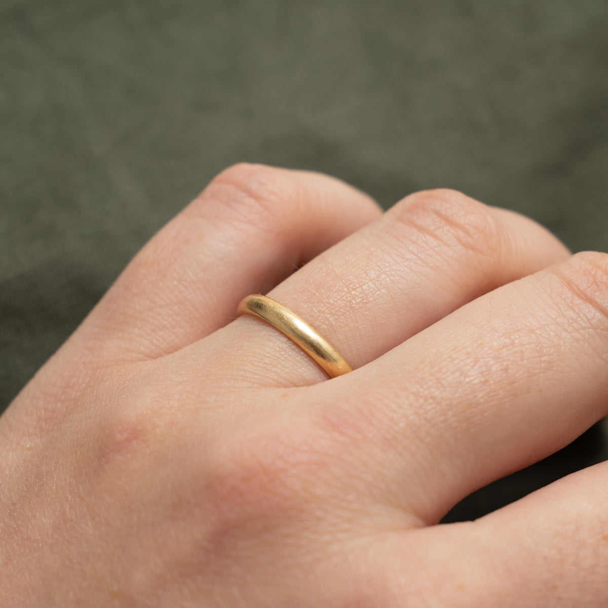 Vintage Canadian 14k Yellow Gold Plain Band | 2.75mm | SZ 7.25