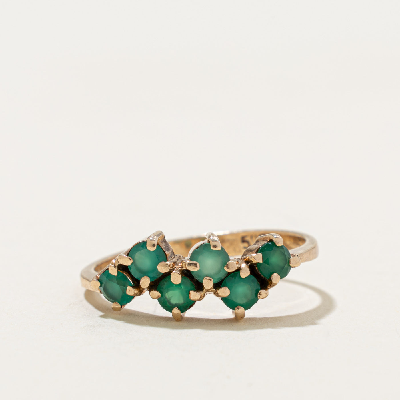 12k Onyx Cluster Ring | 0.78ct | SZ 7.75