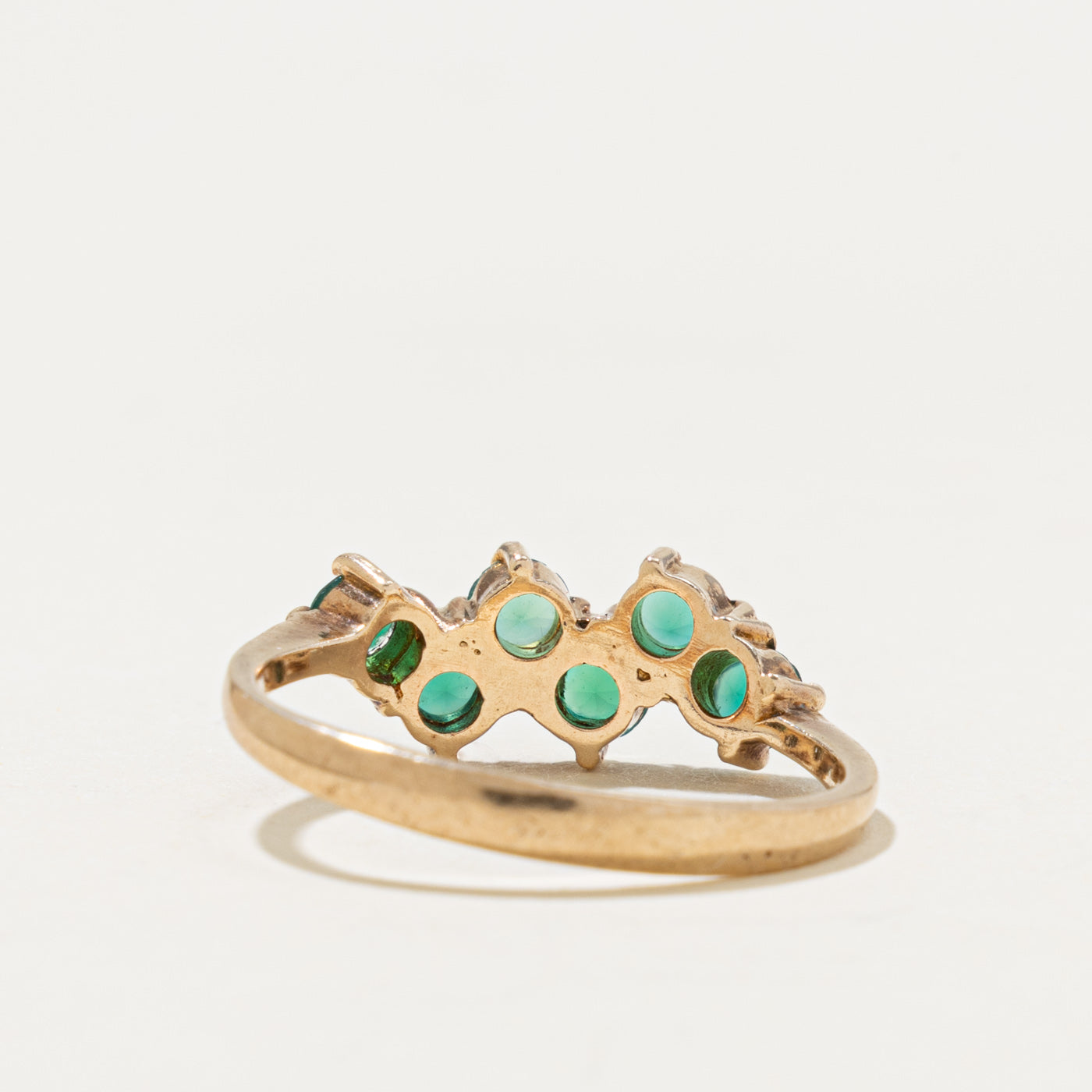 12k Onyx Cluster Ring | 0.78ct | SZ 7.75