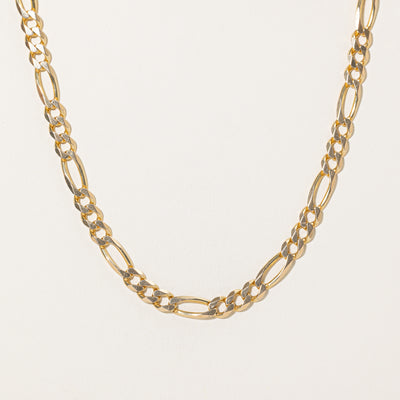 14k Yellow Gold Figaro Chain | 22