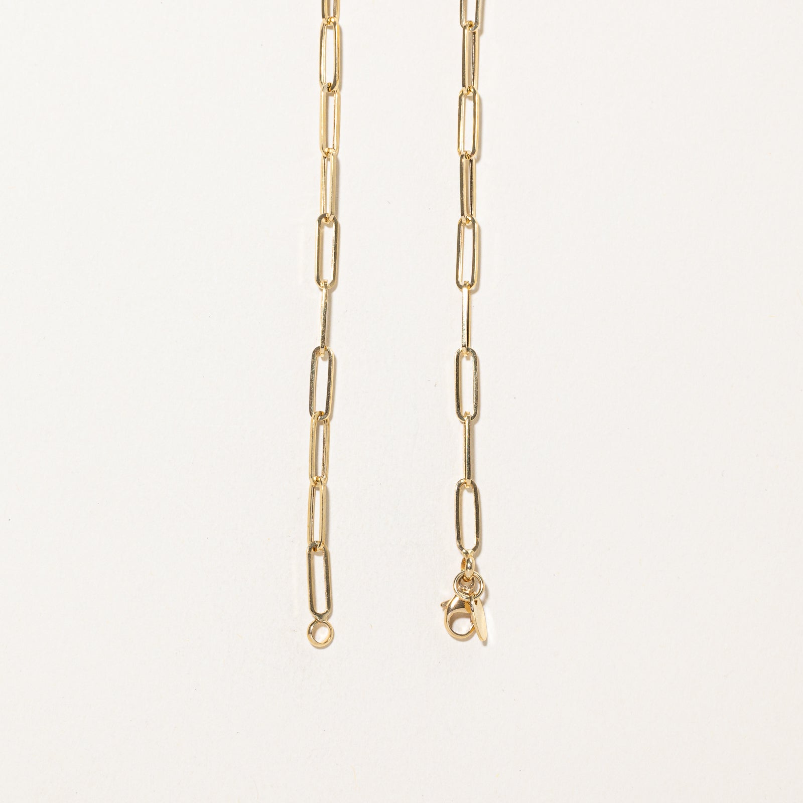 18k Yellow Gold Paperclip Chain | 16"