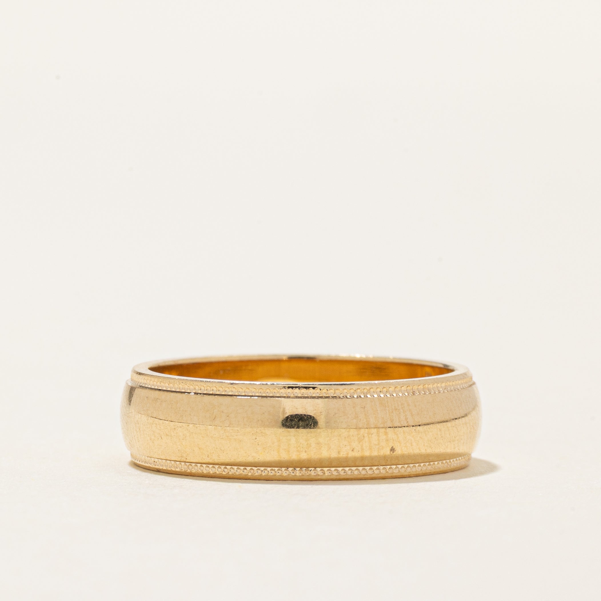 14K Yellow Gold Milgrain Band | 5.1mm | SZ 5.5