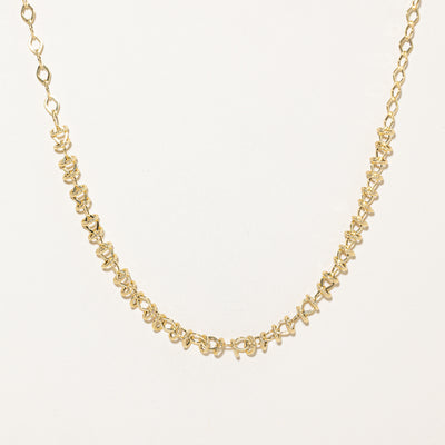 Italian 14k Yellow Gold Unique Chain | 17.5