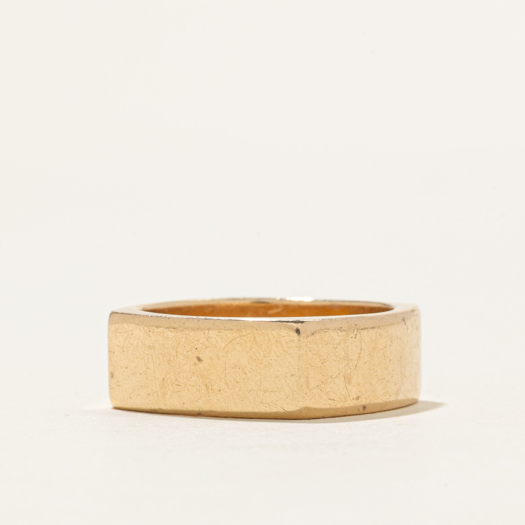 14K Yellow Gold Soft Square Band | 7.1mm | SZ 8