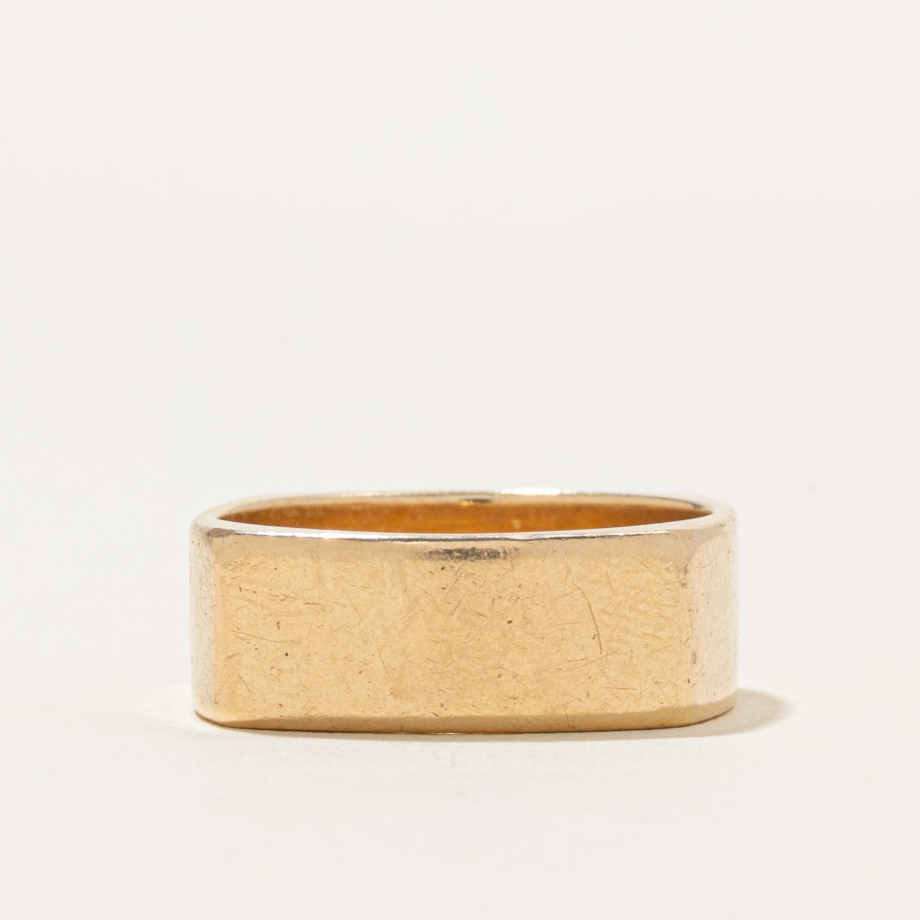 14K Yellow Gold Soft Square Band | 7.1mm | SZ 8