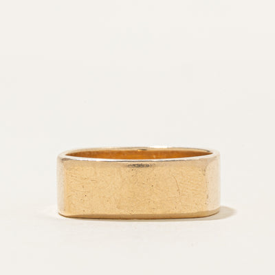 14K Yellow Gold Soft Square Band | 7.1mm | SZ 8