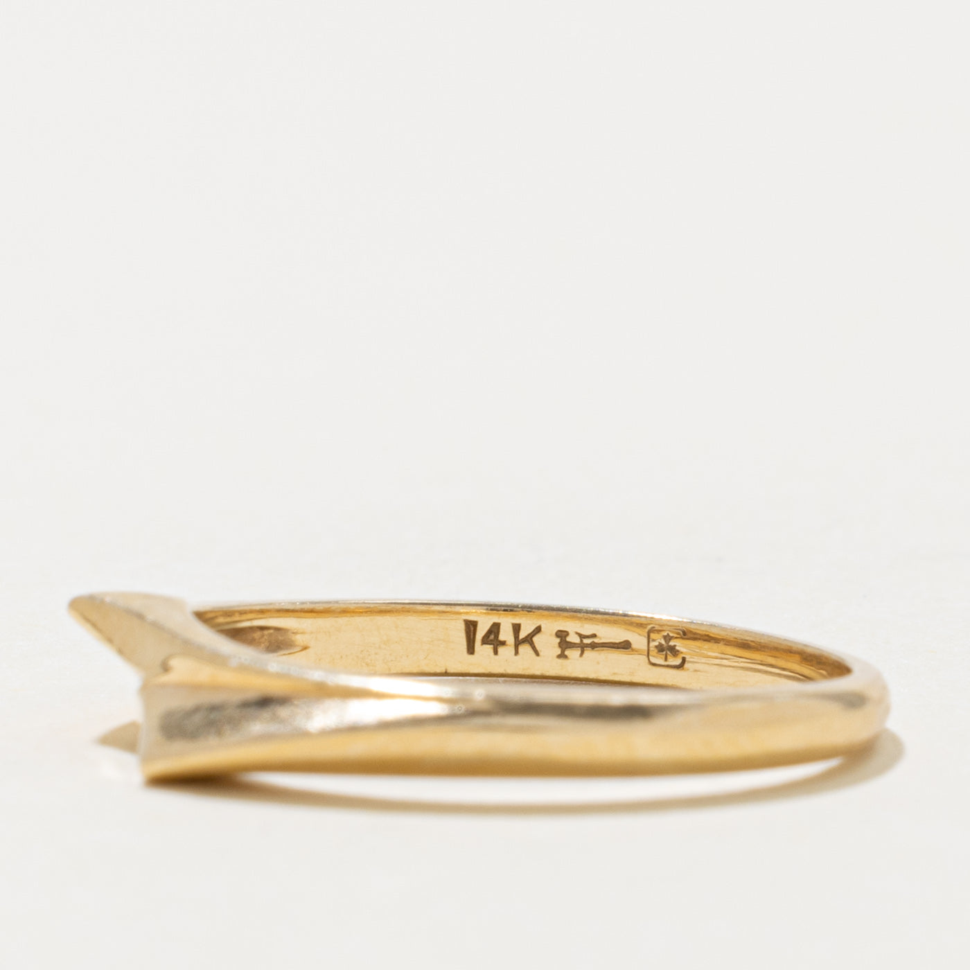 Canadian Yellow Gold Matte Geometric Abstract Band | 3.65mm | SZ 6.75