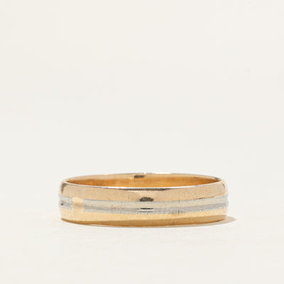 Canadian 14K Two Tone Gold Band | 4.5mm | SZ 8.25