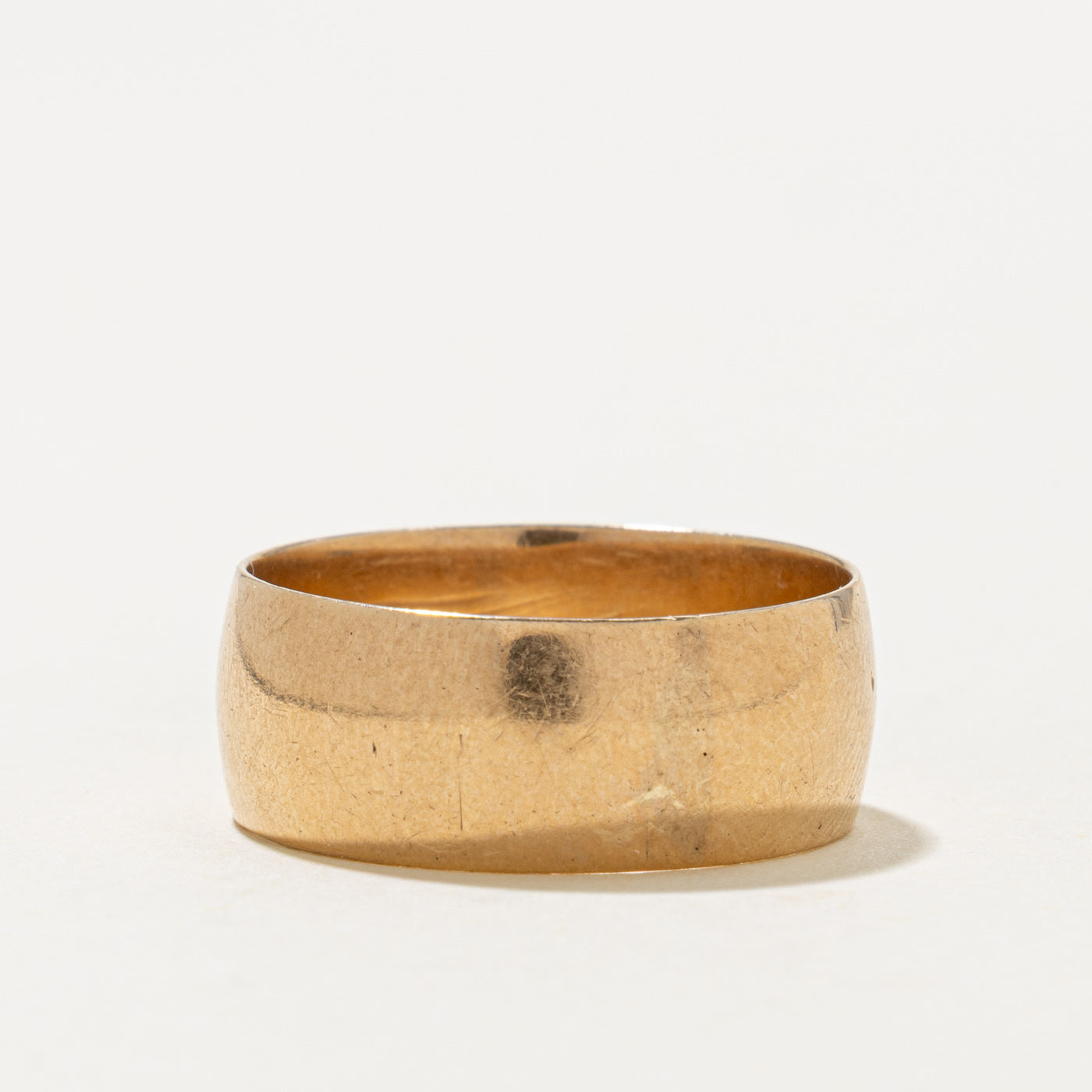Antique Hungarian 14k Yellow Gold Cigar Band | 8.20mm | SZ 9.25
