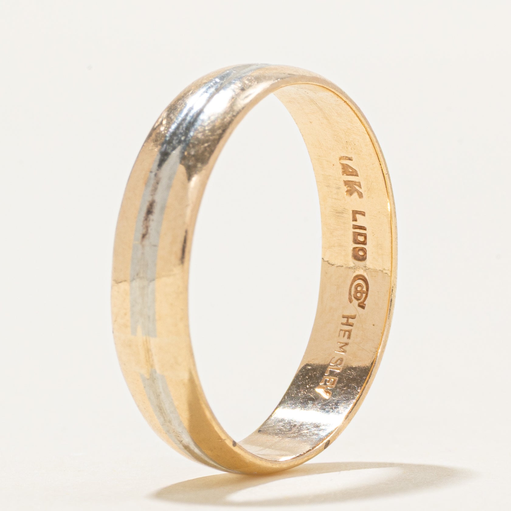 Canadian 14K Two Tone Gold Band | 4.5mm | SZ 8.25