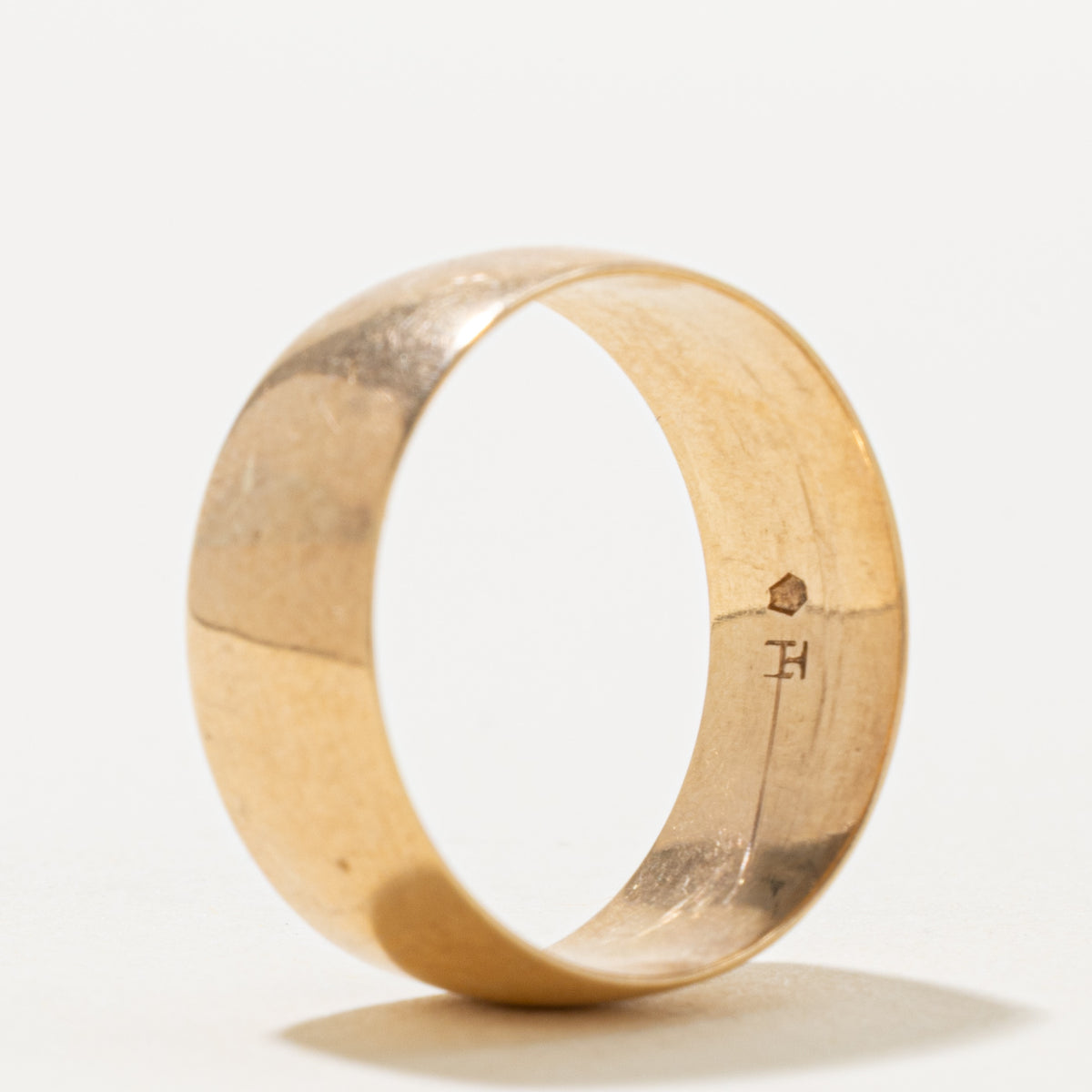 Antique Hungarian 14k Yellow Gold Cigar Band | 8.20mm | SZ 9.25