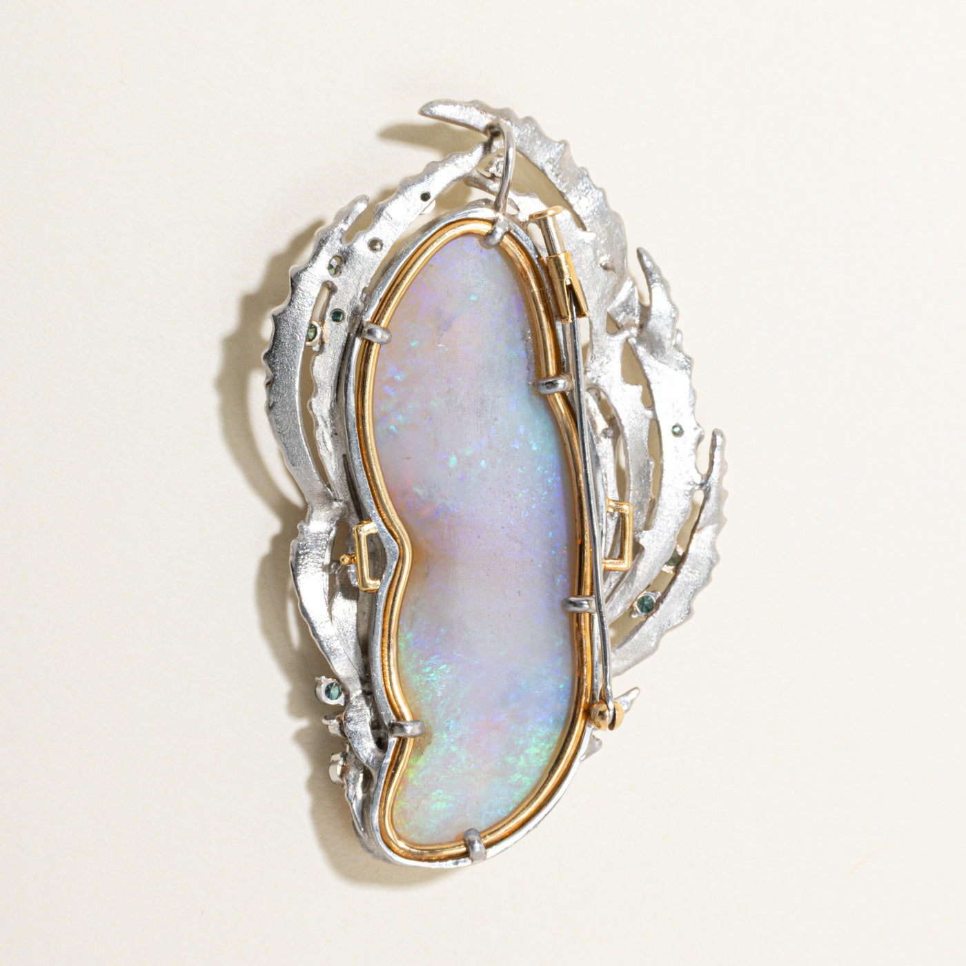 Australian Opal & Diamond Convertible Pendant/Brooch/Bracelet | 60.12ct | 1.13ctw |