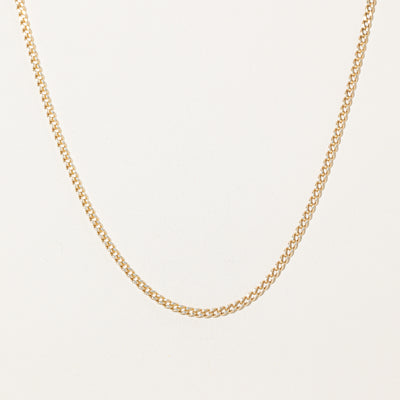 10k Yellow Gold Curb Link Chain | 24.5