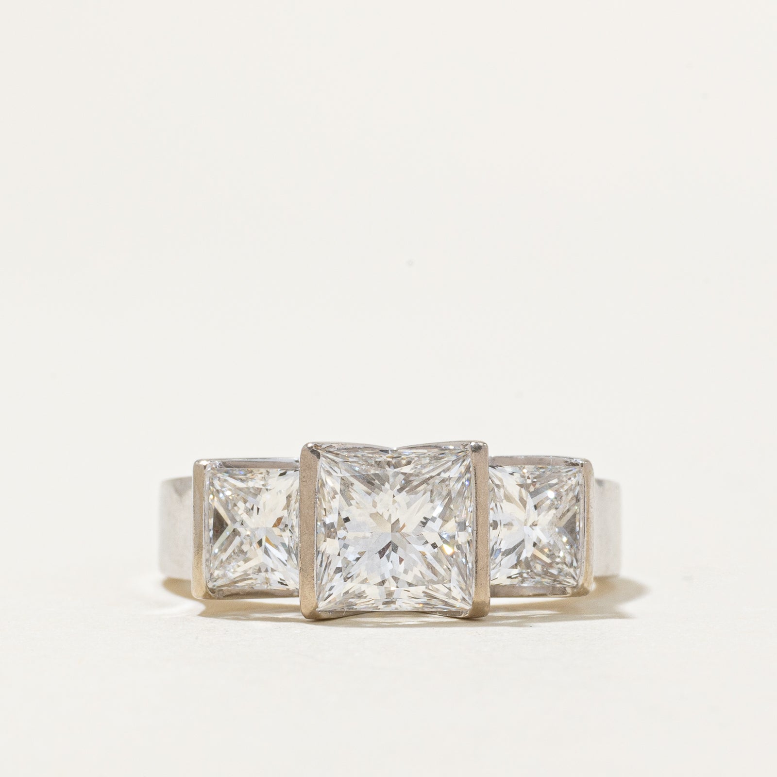 3.14ctw GIA-graded Natural Diamond Ring | GIA 1.71ct, GIA 0.72ct, GIA 0.71ct | SZ 6.25