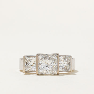 3.14ctw GIA-graded Natural Diamond Ring | GIA 1.71ct, GIA 0.72ct, GIA 0.71ct | SZ 6.25