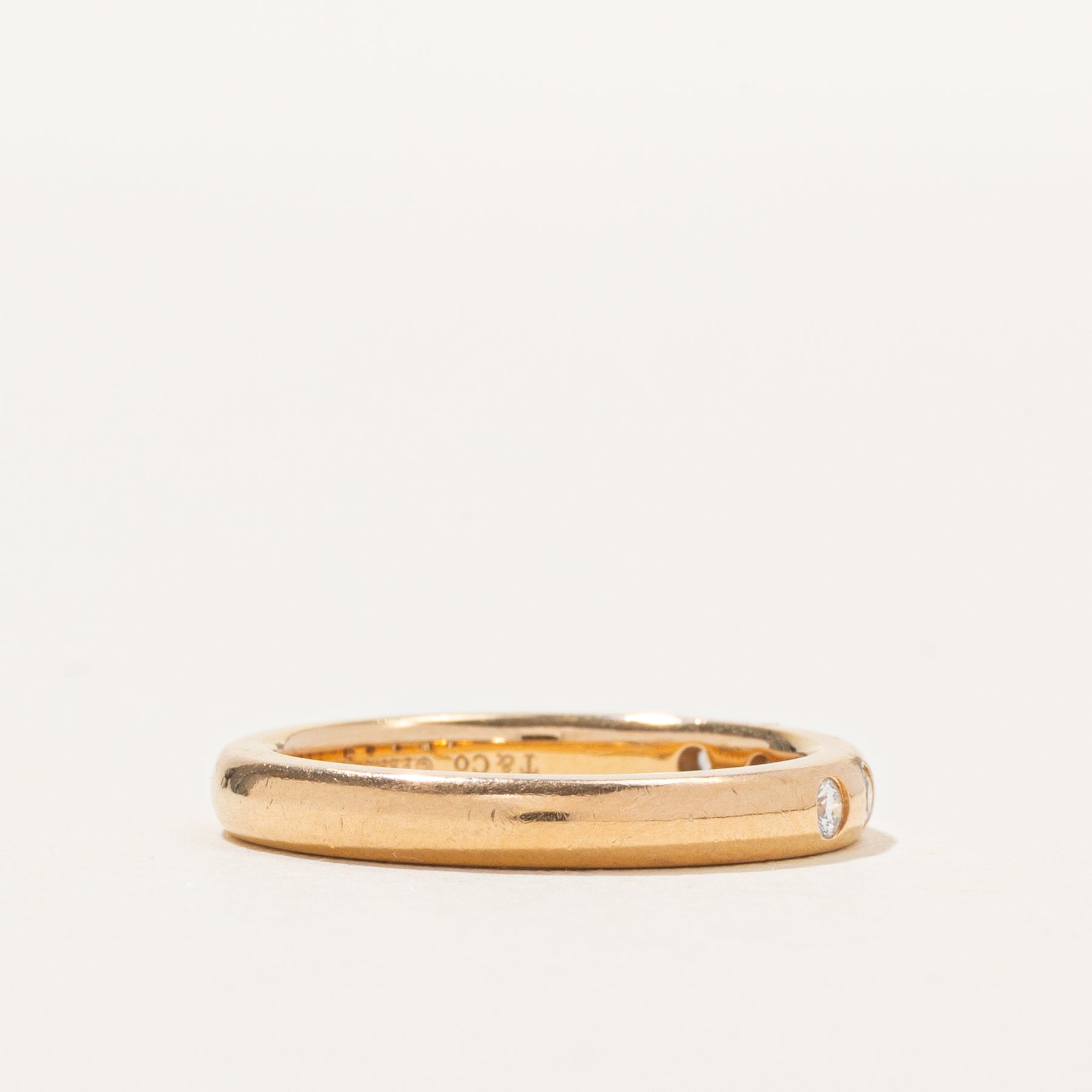 'Tiffany & Co' Elsa Peretti Stacking Band Ring | 0.10ctw | 2.7mm | SZ 4.5