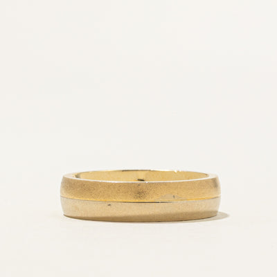 18K Two Tone Gold Matte Band | 5mm | SZ 6.25