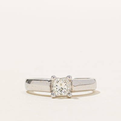 18k Solitaire Adura Radiant Cut Diamond Engagement Ring | 0.46ct | SZ 5
