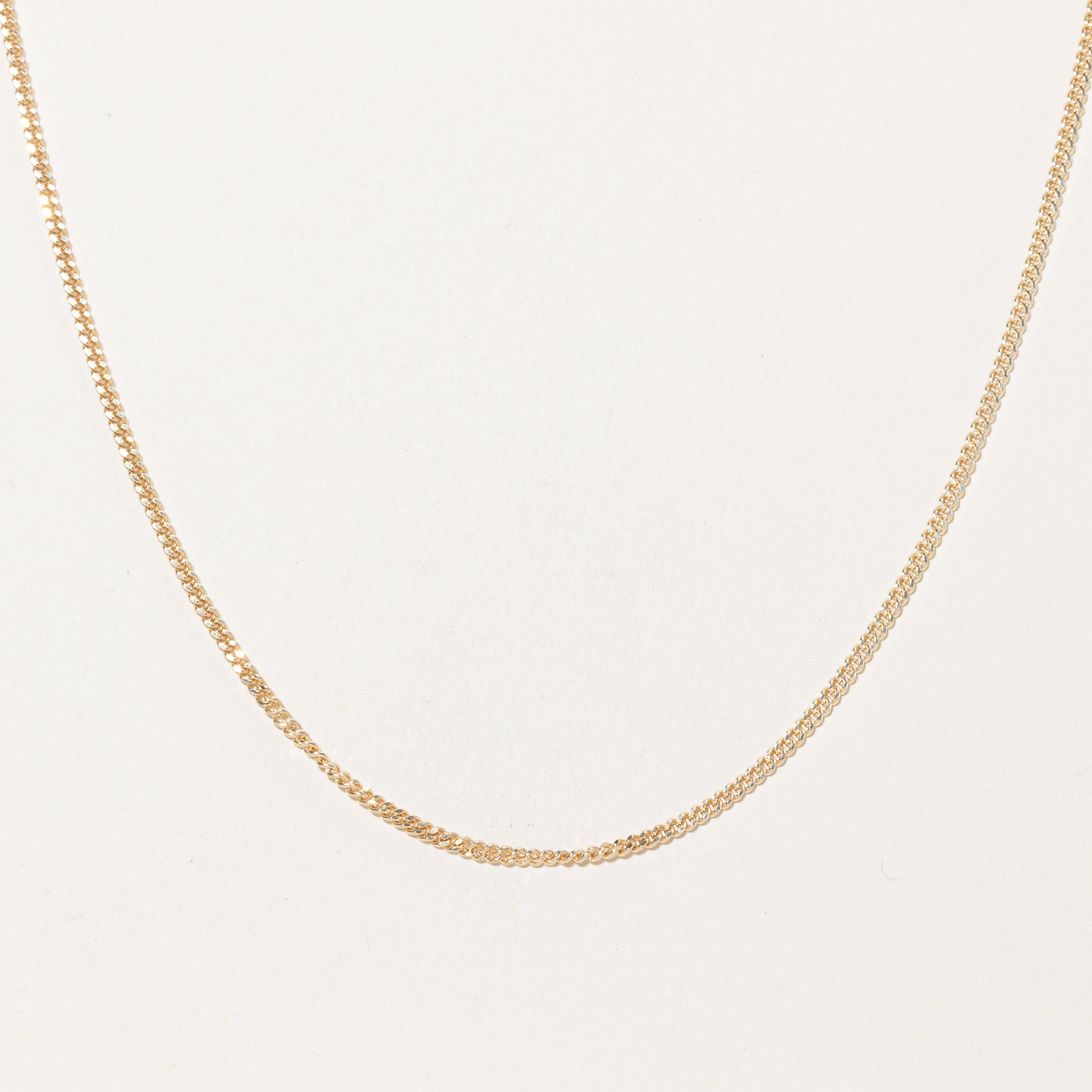 14k Yellow Gold Curb Link Chain | 19.75"