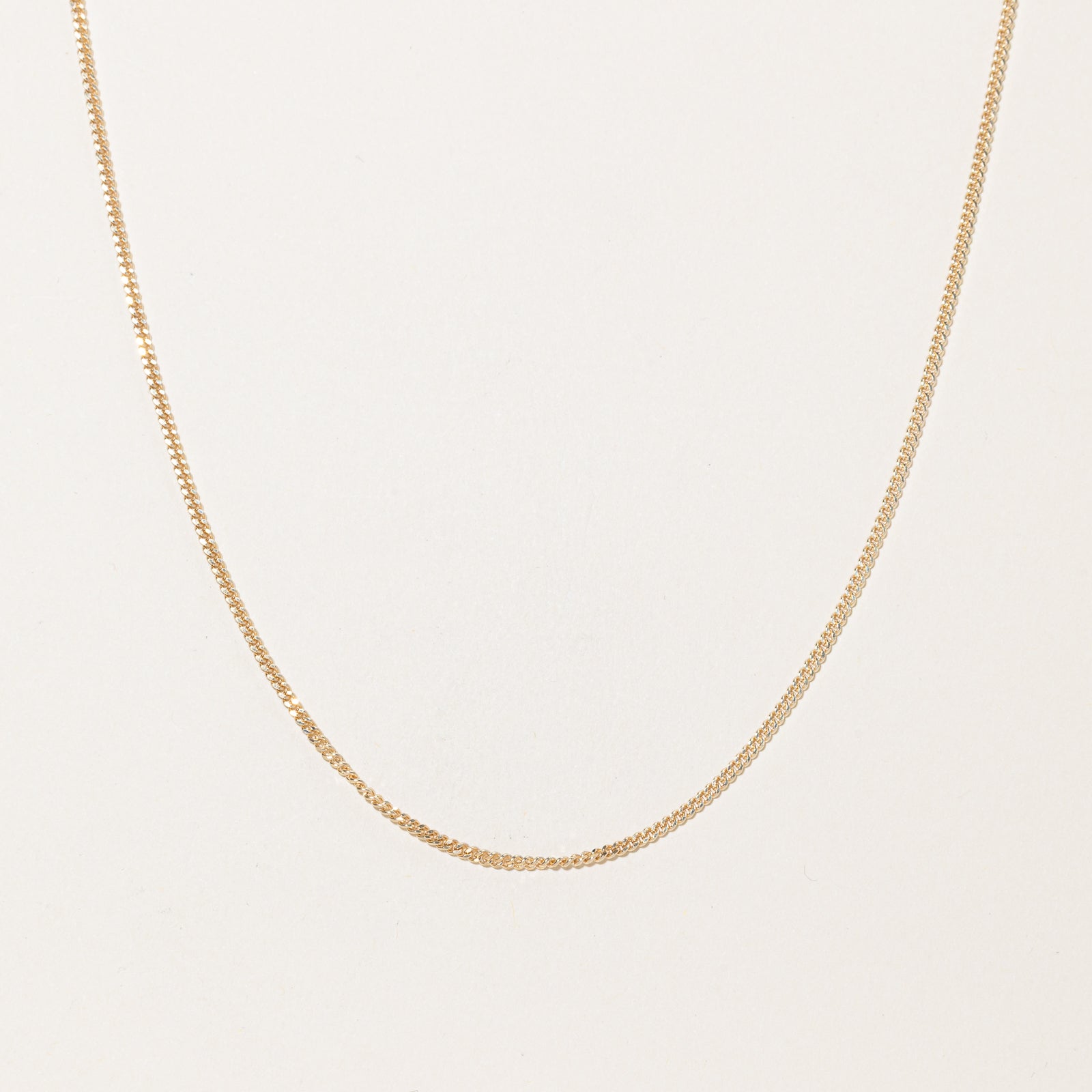 14k Yellow Gold Curb Link Chain | 19.75"