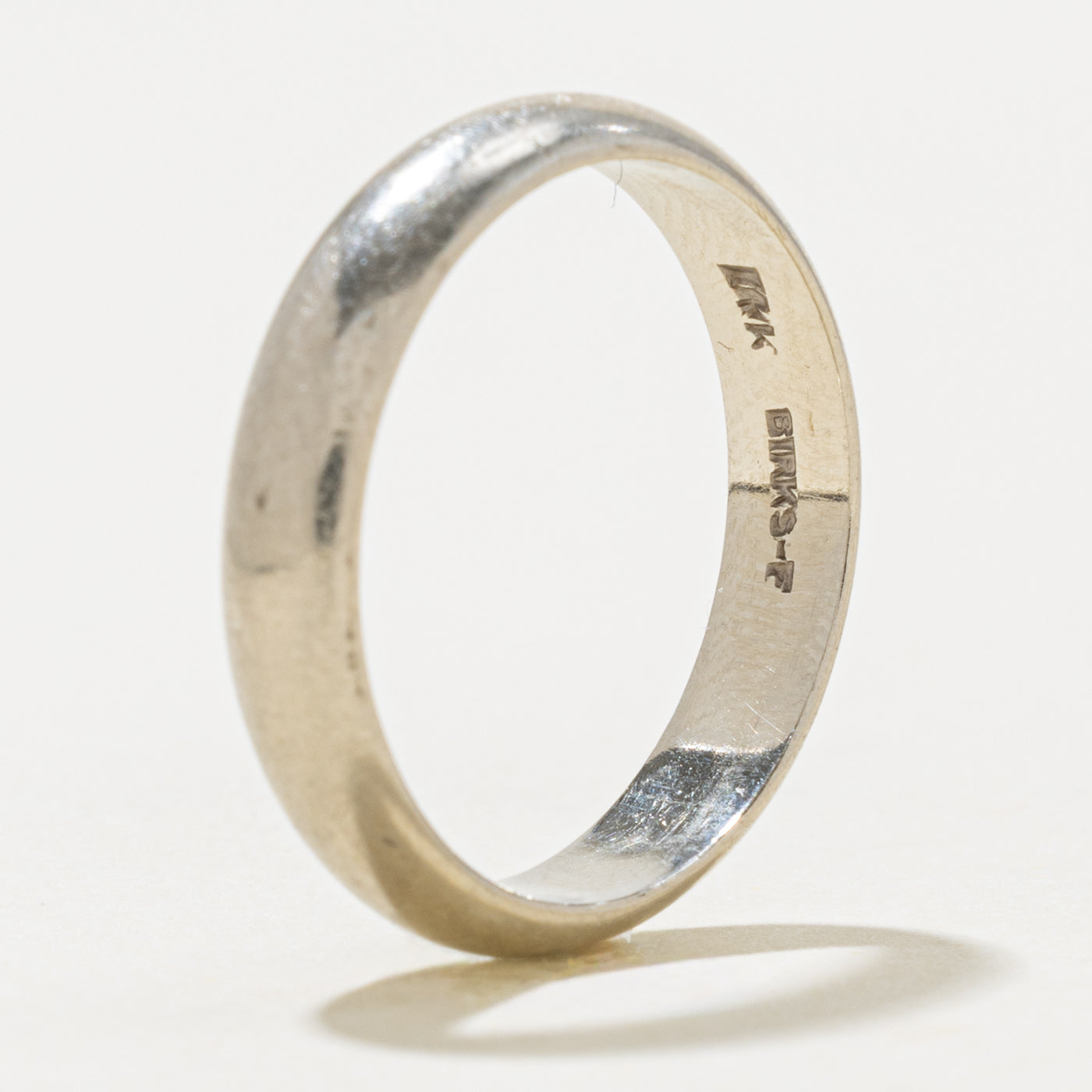 'Birks' White Gold Band | 4.50mm | SZ 9.25