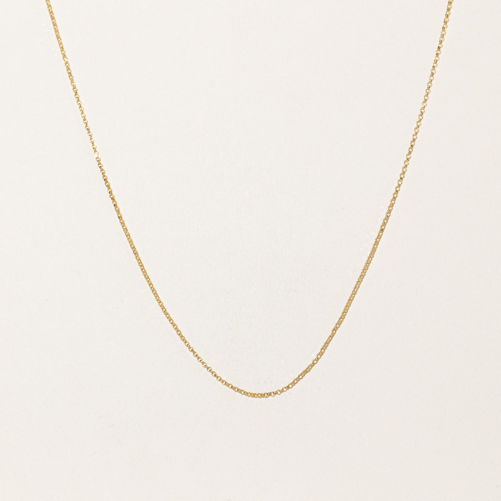 14k Yellow Gold Cable Link Chain | 18"