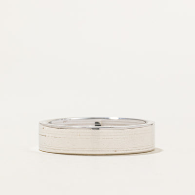 18K White Gold Flat Band | 5.5mm | SZ 10