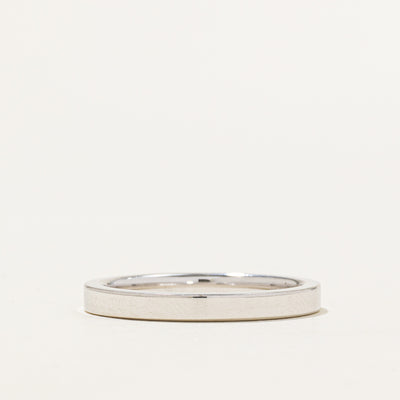 18K White Gold Flat Band | 2.5mm | SZ 8