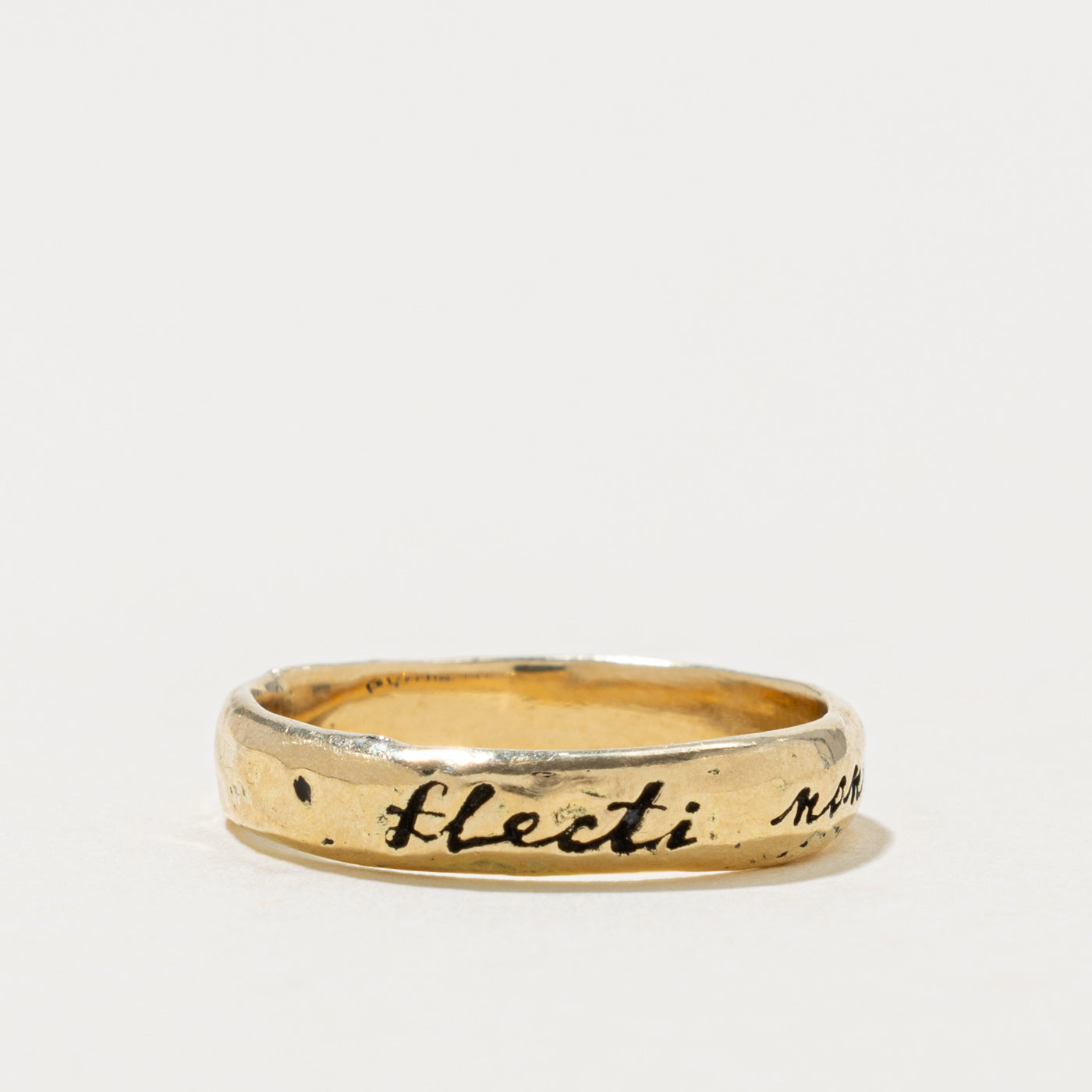 'Pyrrha' 14k Yellow Gold Poesy Ring | 3.90mm | SZ 6