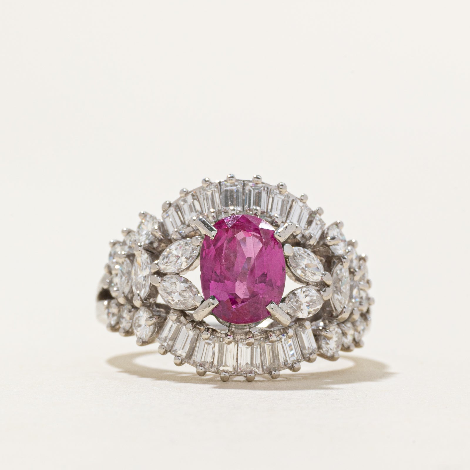 Ruby & Diamond Dome Ring | 1.95ct | 1.06ctw | SZ 6.25