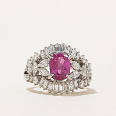 Ruby & Diamond Dome Ring | 1.95ct | 1.06ctw | SZ 6.25
