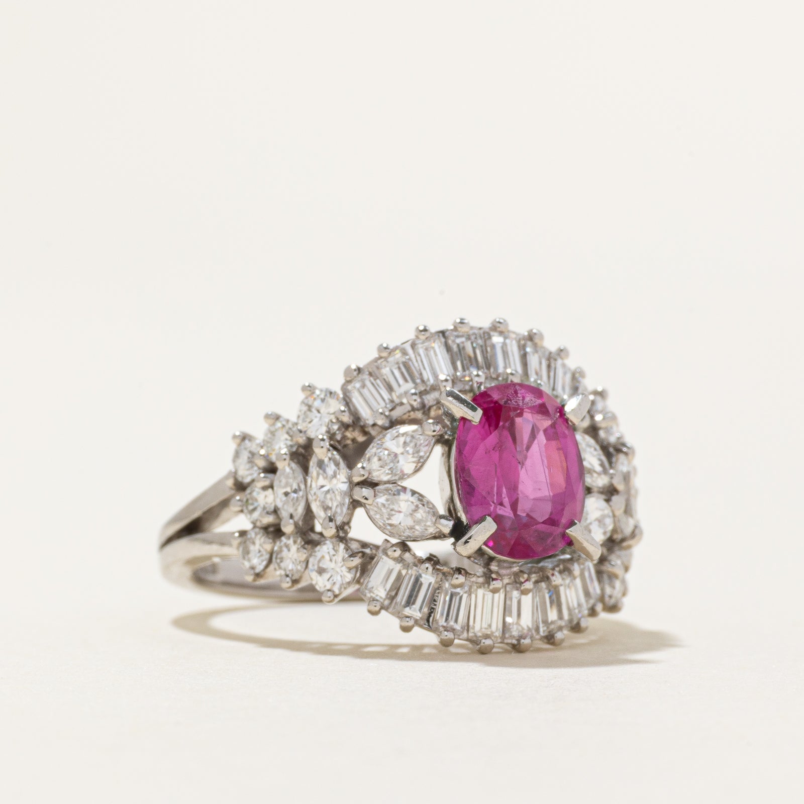 Ruby & Diamond Dome Ring | 1.95ct | 1.06ctw | SZ 6.25