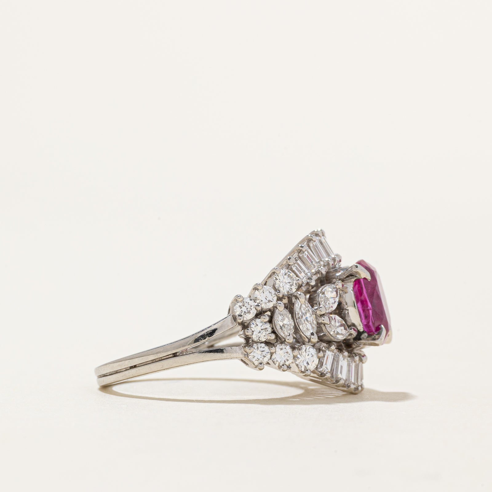 Ruby & Diamond Dome Ring | 1.95ct | 1.06ctw | SZ 6.25