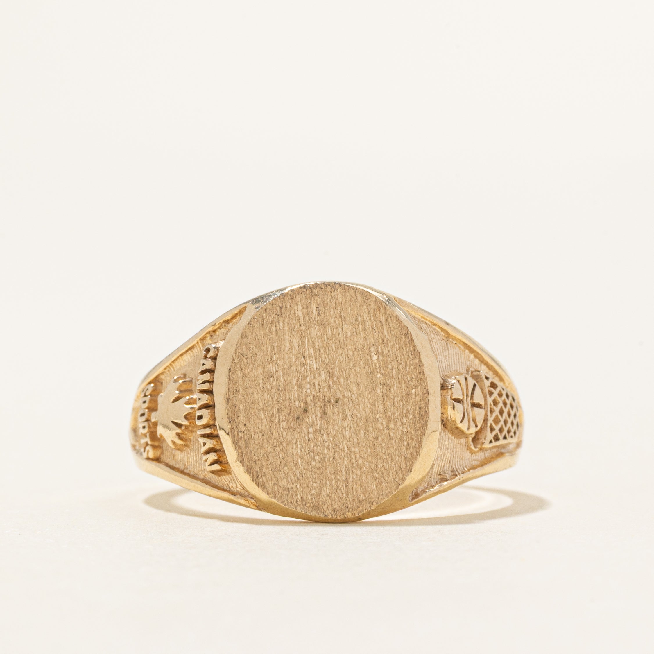 10K "Canadian Sports" Basketball Signet Ring | SZ 10