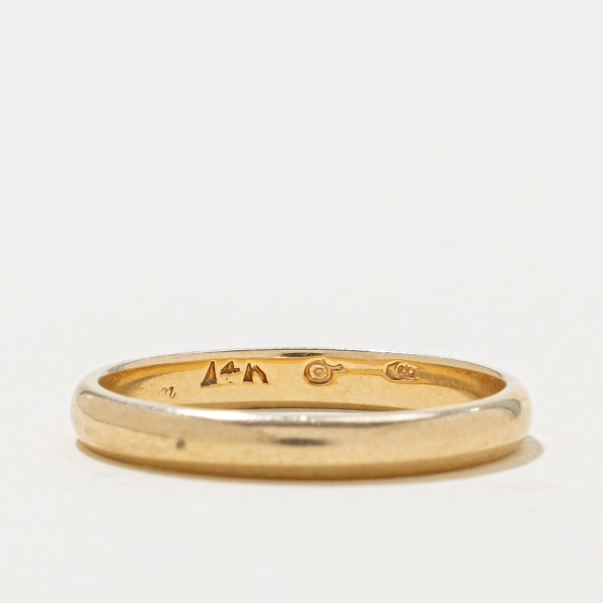 Vintage Canadian 14k Yellow Gold Plain Band | 2.75mm | SZ 7.25