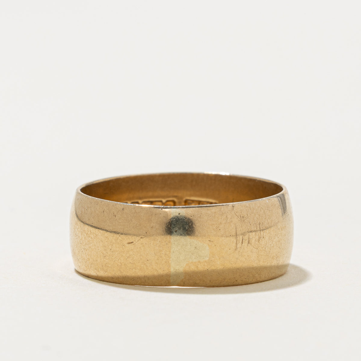 1963 Birmingham 9k Yellow Gold Cigar Band | 8.00mm | SZ 9.5