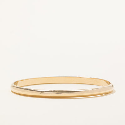'Tiffany & Co' Vintage 14k Yellow Gold Plain Bangle | 7