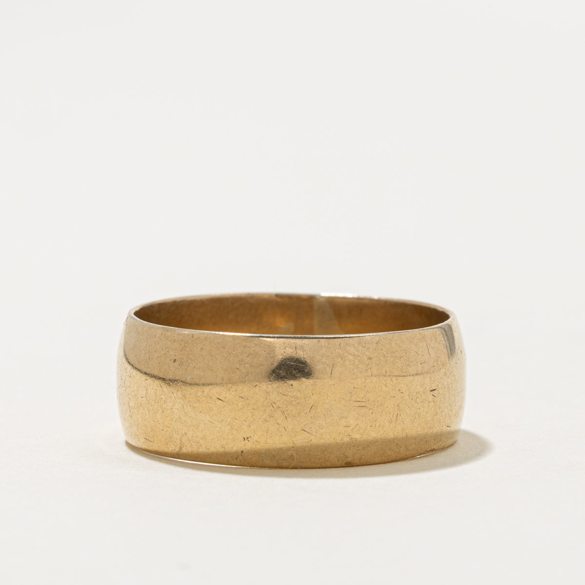 1963 Birmingham 9k Yellow Gold Cigar Band | 8.00mm | SZ 9.5
