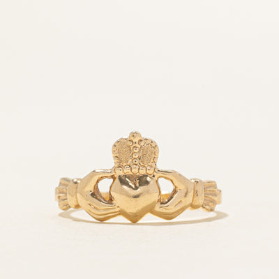 14K Yellow Gold Claddagh Ring | SZ 5.5