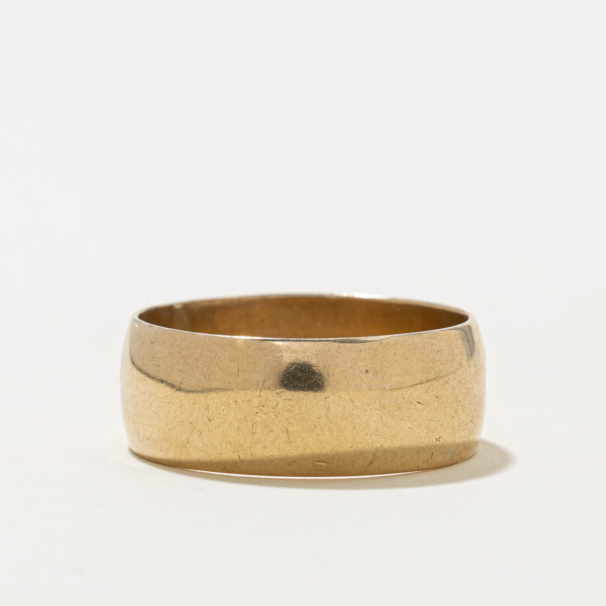 1963 Birmingham 9k Yellow Gold Cigar Band | 8.00mm | SZ 9.5