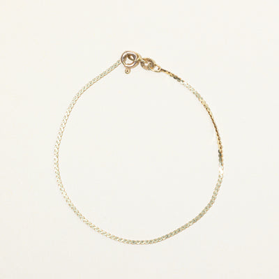 14k Yellow Gold S Link Bracelet | 7