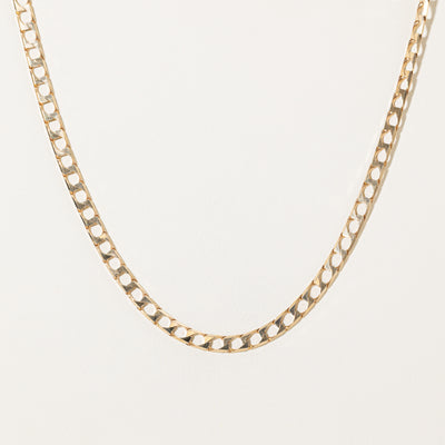 10k Yellow Gold Curb Link Chain | 23