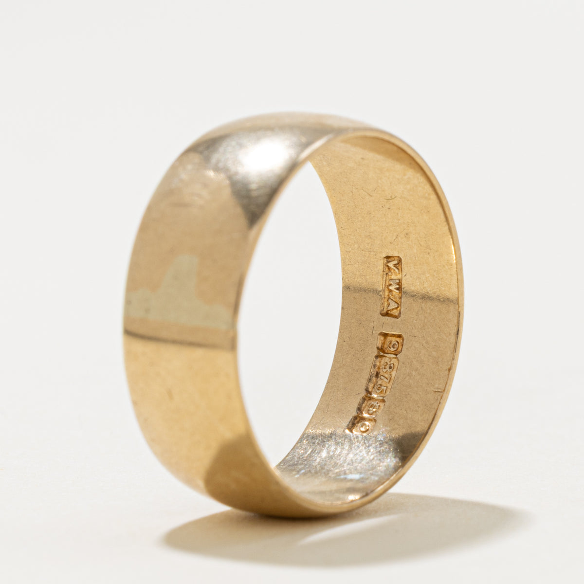 1963 Birmingham 9k Yellow Gold Cigar Band | 8.00mm | SZ 9.5