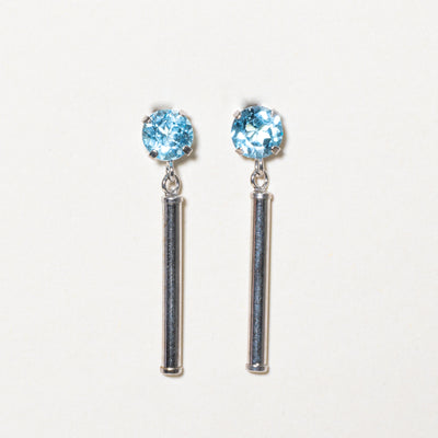 Basket Set Blue Topaz Drop Earrings | 1.00ctw