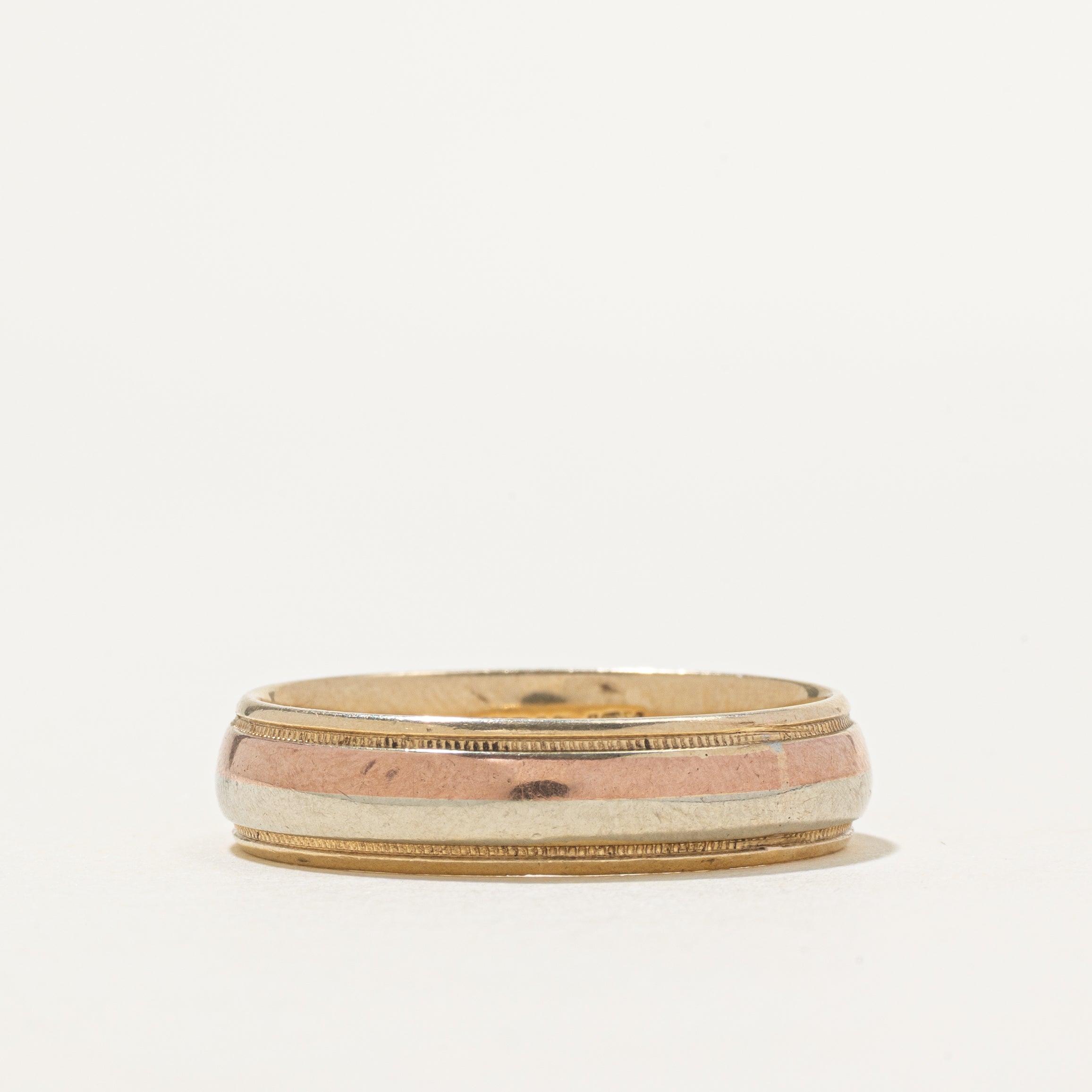 10K Tri Tone Gold Band | 5.75mm | SZ 11.25