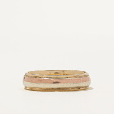 10K Tri Tone Gold Band | 5.75mm | SZ 11.25