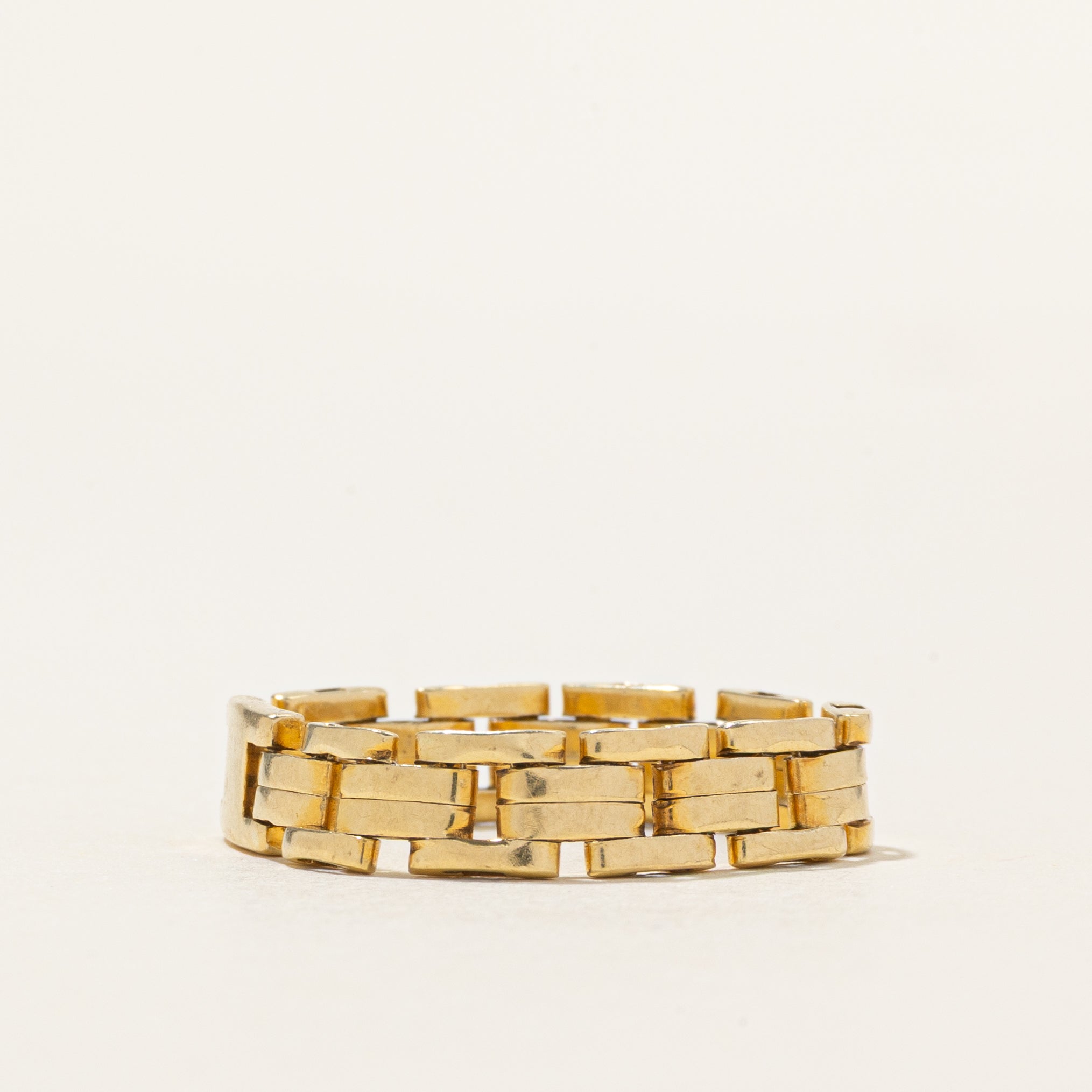 18K Yellow Gold Chain Ring | 5mm | SZ 7.75