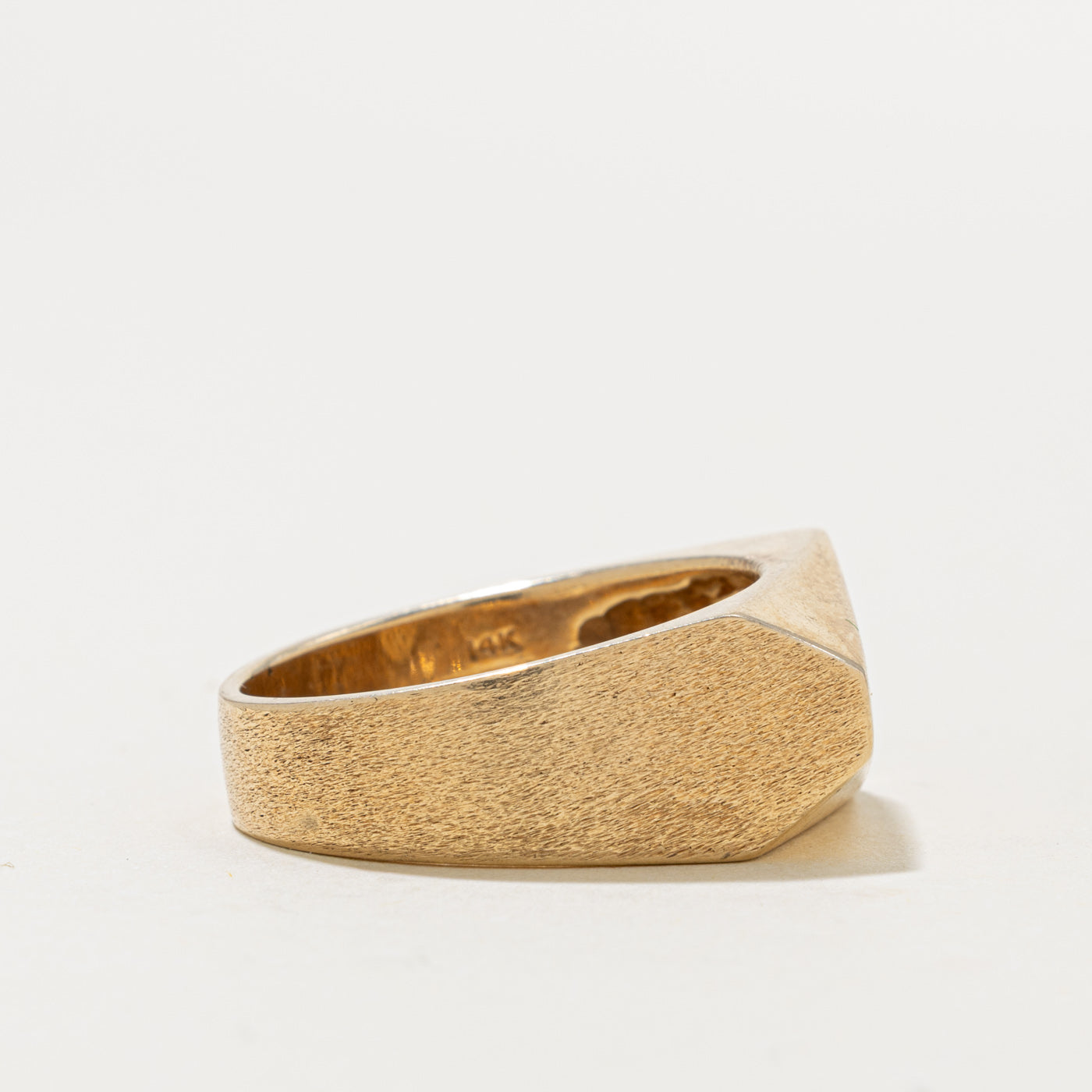 14k Yellow Gold Geometric Abstract Signet Ring | SZ 10.25